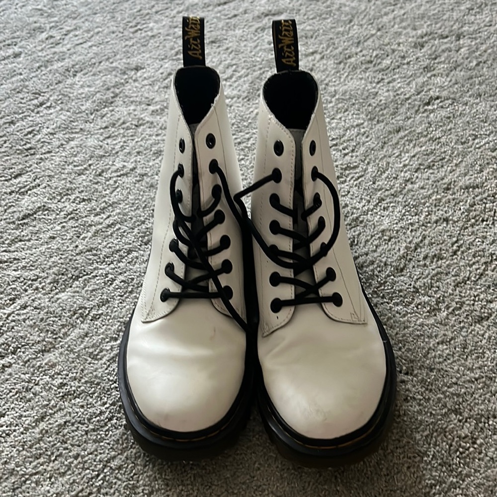 white doc martin boots